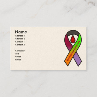 Tarjetas de visita de la conciencia del cáncer de