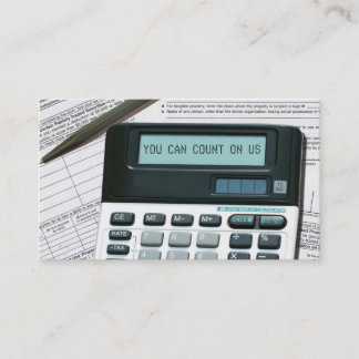 Tarjetas de visita de la contabilidad