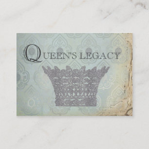 Tarjetas de visita de la corona de la reina
