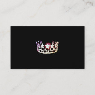 Tarjetas de visita de la corona de plata de Miss E