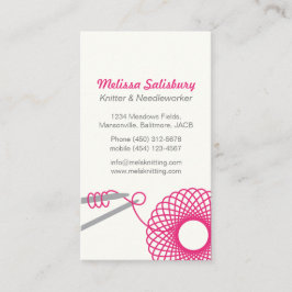 Tarjetas de visita de la costura que hacen punto