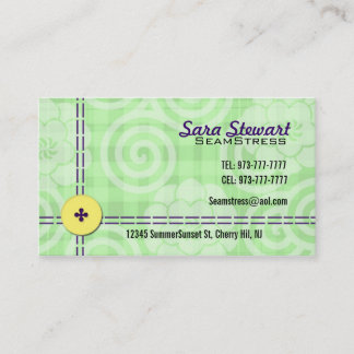 Tarjetas de visita de la costurera