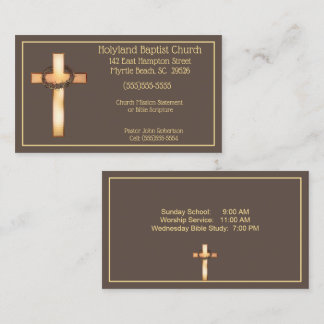 Tarjetas de visita de la cruz de la corona de la e