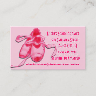 Tarjetas de visita de la danza
