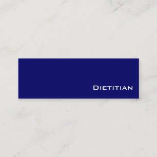 Tarjetas de visita de la dietista blanca de la mar