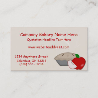 Tarjetas de visita de la empanada de Apple del