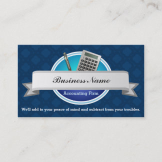 Tarjetas de visita de la empresa de contabilidad