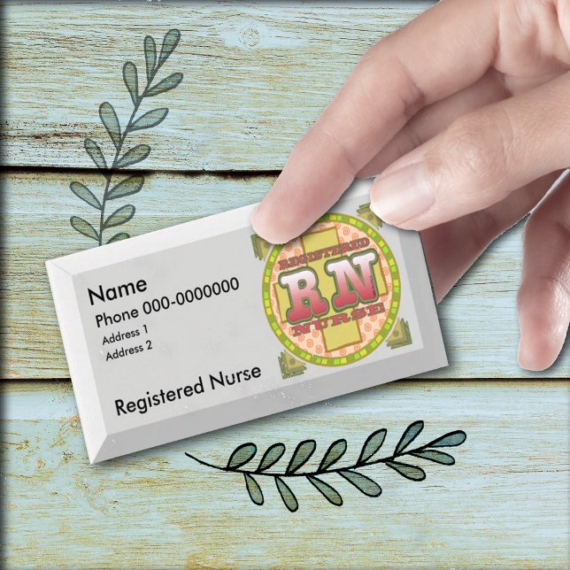 Tarjetas de visita de la enfermera con nombre pers (Subido por el creador)