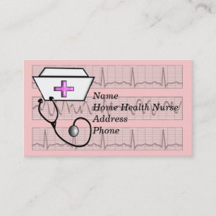 Tarjetas de visita de la enfermera registradoa