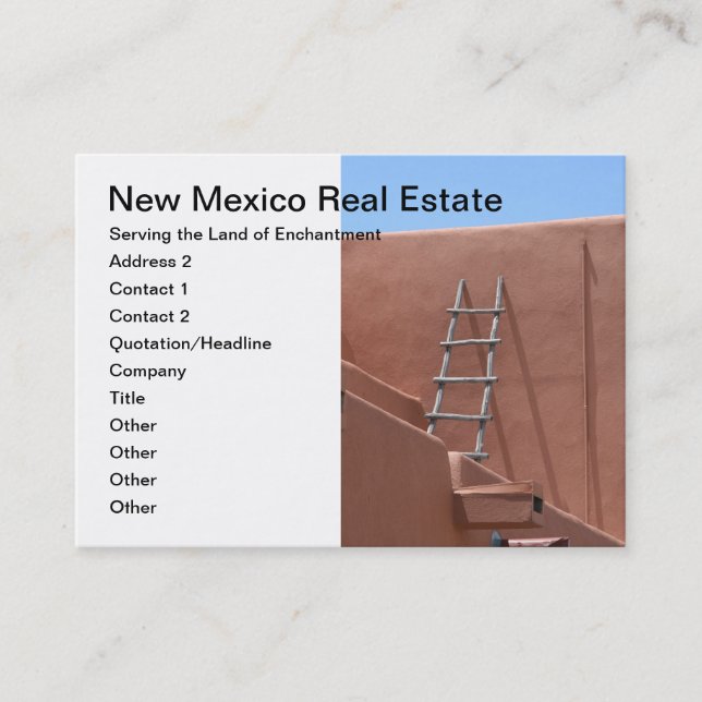 Tarjetas de visita de la escalera de Adobe (Anverso)