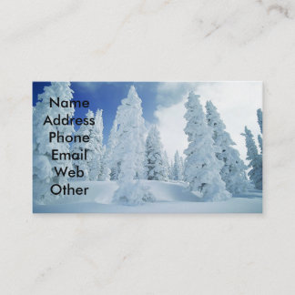 Tarjetas de visita de la escena de la nieve