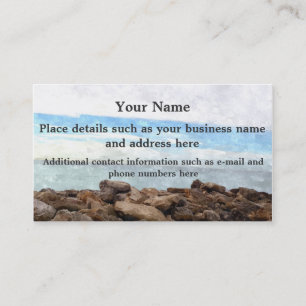 Tarjetas de visita de la escena de la playa de la