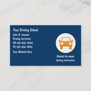 Tarjetas de visita de la escuela de conducción