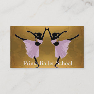 tarjetas de visita de la escuela del ballet o de