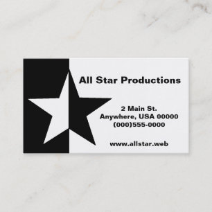 Tarjetas de visita de la "estrella"