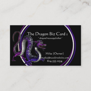 Tarjetas de visita de la fantasía:: Dragón púrp
