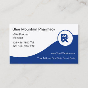 Tarjetas de visita de la farmacia