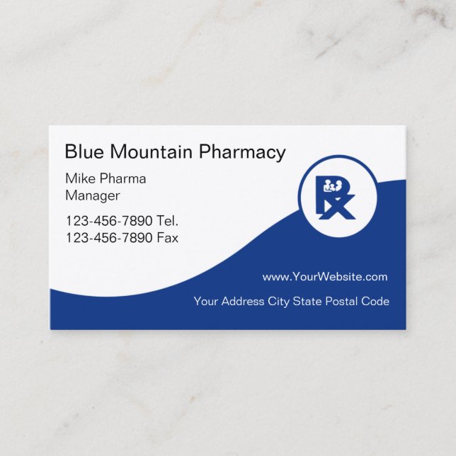 Tarjetas de visita de la farmacia (Anverso)