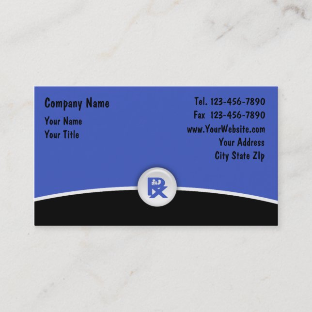 Tarjetas de visita de la farmacia (Anverso)