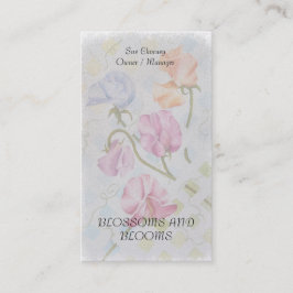 TARJETAS DE VISITA DE LA FLOR DE LA ACUARELA DE