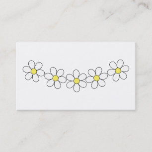 Tarjetas de visita de la flor de la margarita