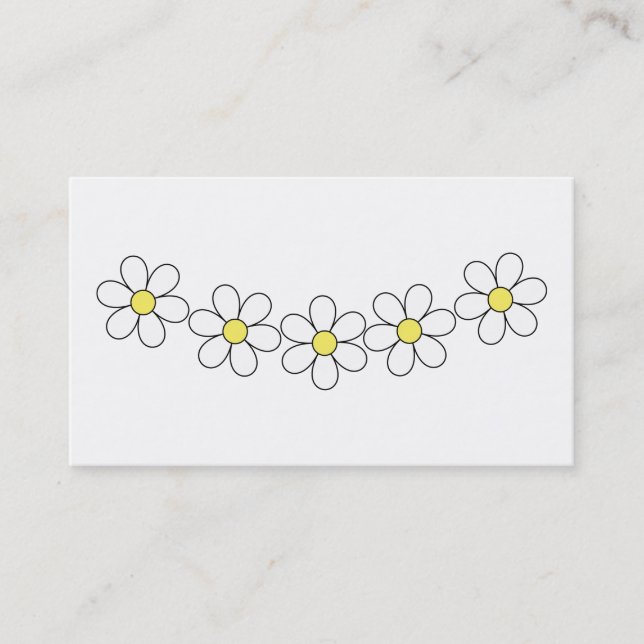 Tarjetas de visita de la flor de la margarita (Anverso)