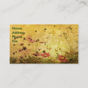 Tarjetas de visita de la flor salvaje