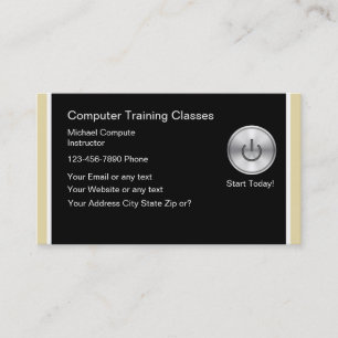 Tarjetas de visita de la formación informática
