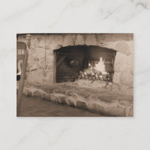Tarjetas de visita de la foto de la chimenea de la