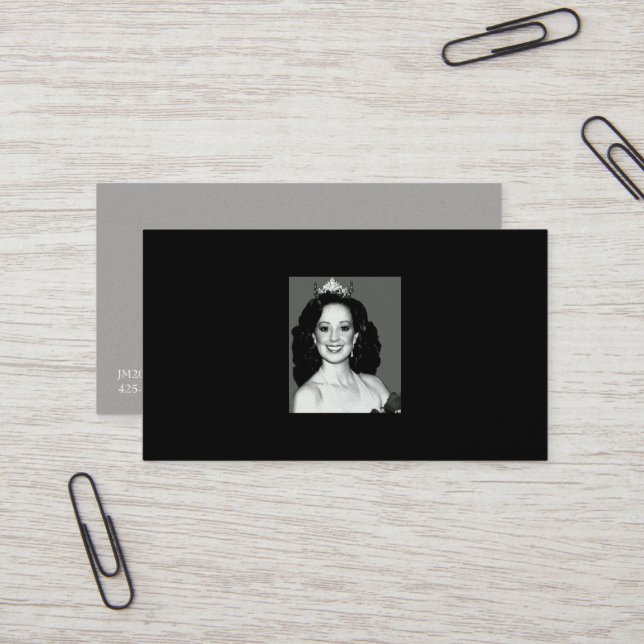 Tarjetas de visita de la foto de Srta. América (Anverso/Reverso In Situ)
