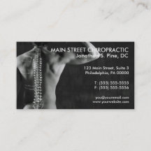 Tarjetas de visita de la foto del Chiropractor