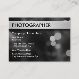 Tarjetas de visita de la fotografía