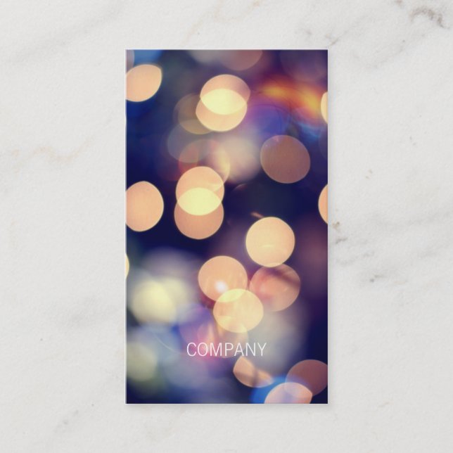 Tarjetas de visita de la fotografía de Bokeh (Anverso)