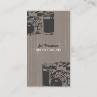 Tarjetas de visita de la fotografía de la cámara