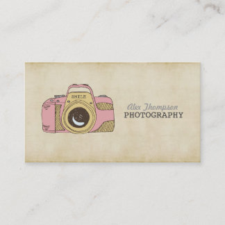 Tarjetas de visita de la fotografía de la cámara
