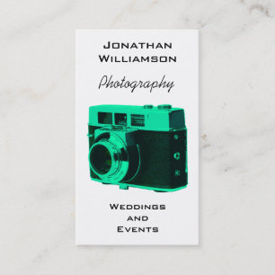 Tarjetas de visita de la fotografía de la cámara