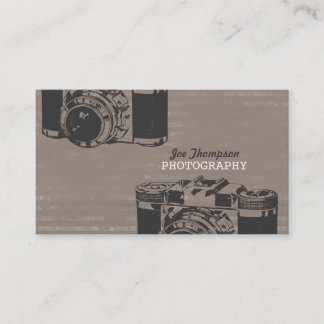 Tarjetas de visita de la fotografía de la cámara