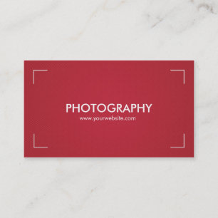 Tarjetas de visita de la fotografía en rojo y