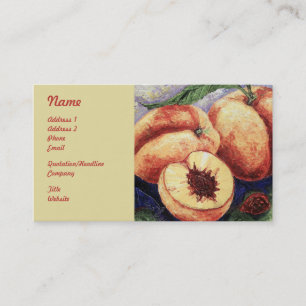 Tarjetas de visita de la fruta de los melocotones