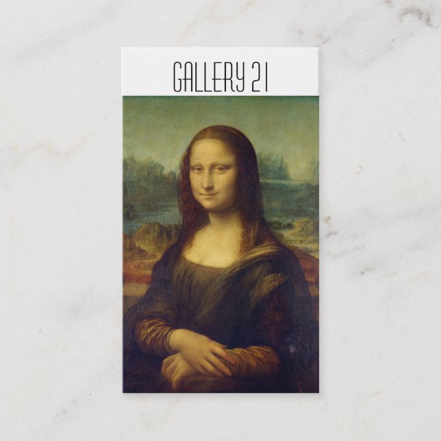 Tarjetas de visita de la galería de arte (Anverso)