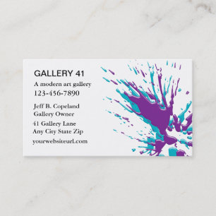 Tarjetas de visita de la galería de arte
