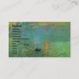 Tarjetas de visita de la galería de arte