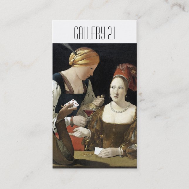 Tarjetas de visita de la galería de arte (Anverso)