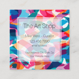 Tarjetas de visita de la galería de arte de moda