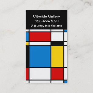 Tarjetas de visita de la galería de arte moderno