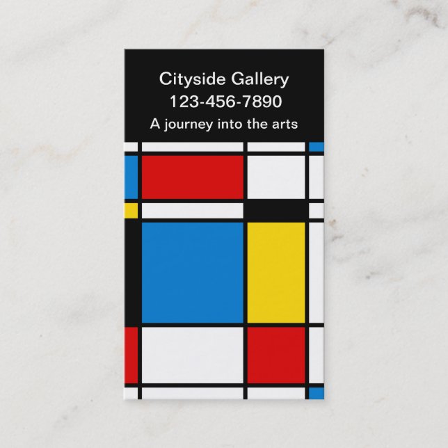 Tarjetas de visita de la galería de arte moderno (Anverso)