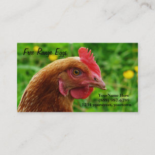 Tarjetas de visita de la gallina del rojo de Rhode