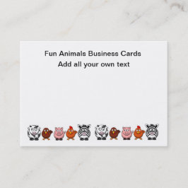 Tarjetas de visita de la granja divertida