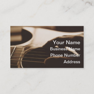 Tarjetas de visita de la guitarra