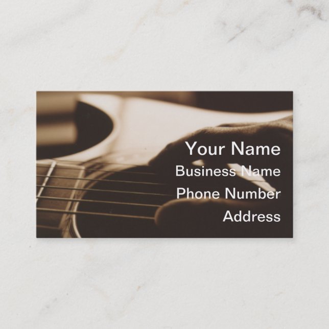 Tarjetas de visita de la guitarra (Anverso)